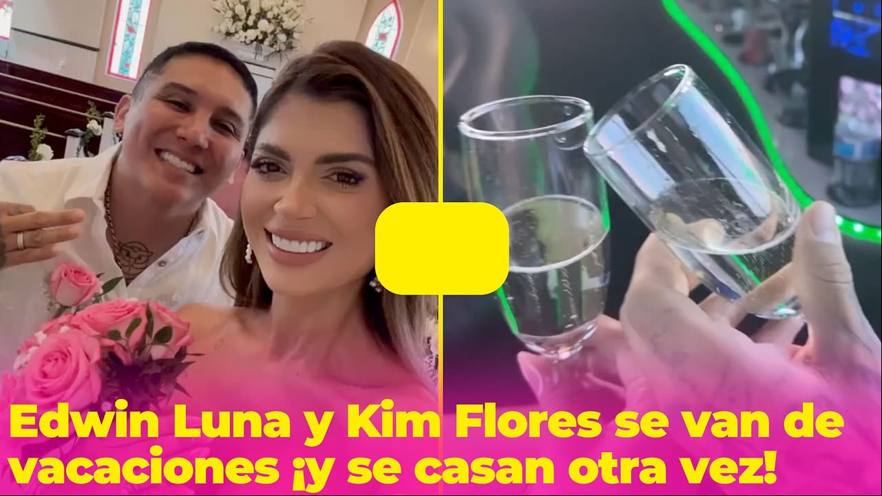 Edwin Luna y Kim Flores se casaron por segunda vez: el vestido de la novia fue de lo más sensual