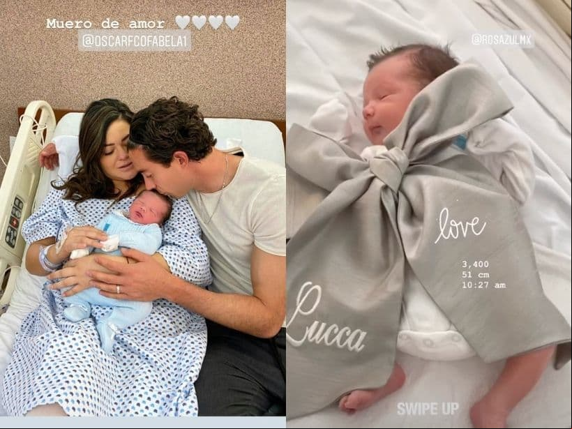 Mariana Echeverría y Óscar Jiménez se convirtieron en padres la mañana del 15 de octubre. De acuerdo con la publicación de la conductora, Lucca pesó 3 kilos 400 gramos, midió 51 centímetros y nació a las 10:27 a.m. Unas horas después de llegar al mundo, el bebé fue presentado por sus padres en redes sociales.