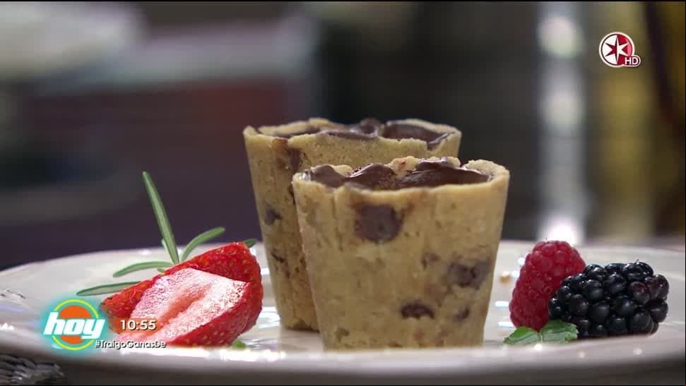 Shots de galleta con dulce de leche