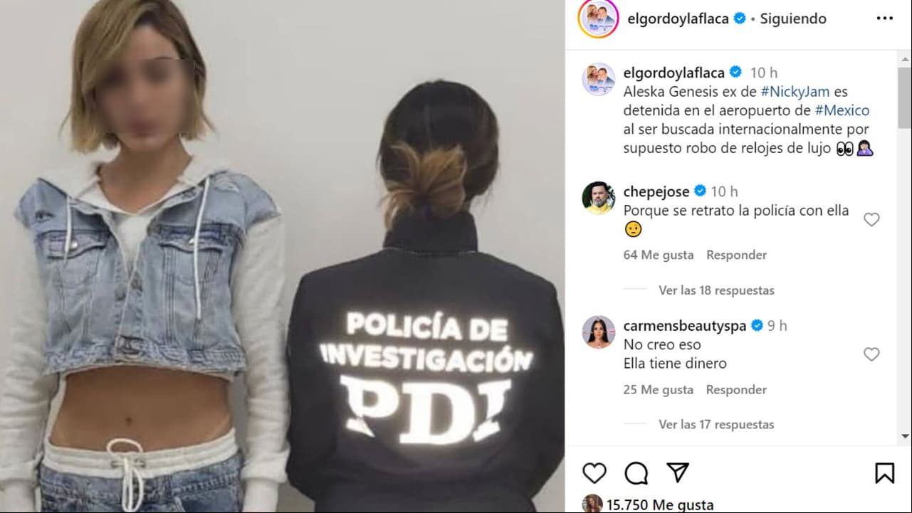 Aleska Génesis fue detenida en el aeropuerto de la capital mexicana.