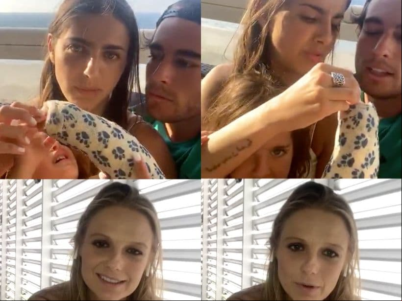 Michelle Renaud y Danilo Carrera pasan el confinamiento voluntario junto a Marcelo, hijo de la actriz.