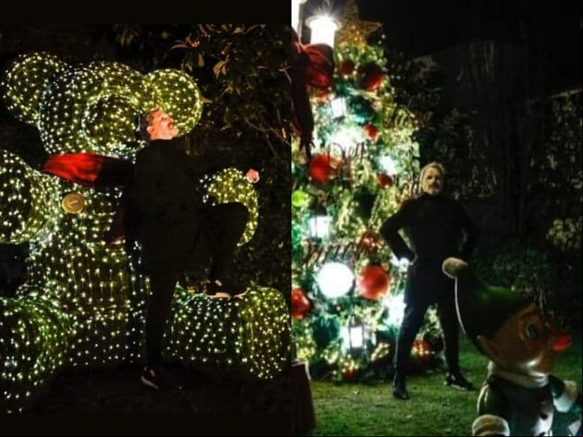 Miguel Bosé presume su jardín de Navidad